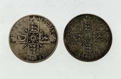 (2) 1922 Great Britain One Florin, Silver
