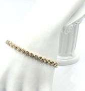 14kt Yellow gold 3.50ctw bezel set diamond bracelet