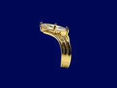 WOW!!! Ladies Sparkling 14 Kt Yellow Gold Plated 3.75 Ct Marquis Cut Lab Simulated Diamond Ring