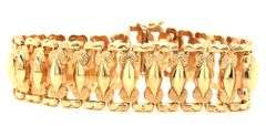 Wide, Italian Made 14K YG Bracelet