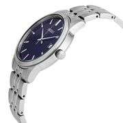 Seiko Men's Stainless Steel Quartz Watch – Blue Dial, 40mm, Date Display, Hardlex Crystal