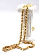 18kt Yellow gold rope chain necklace