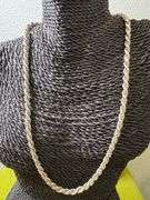 Sterling Silver 925 6mm Diamond Cut Rope Chain 24" Necklace