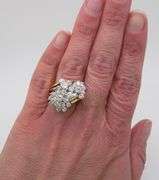 3.54CTW Diamond Cocktail Ring Made in 18k Gold