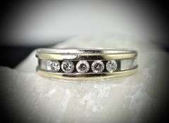 Estate Man's 14K Ring with Diamonds