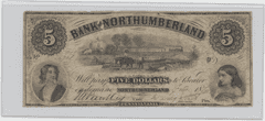 Pennsylvania $5 Farmers & Mechanics Bank Northumberland – Horse Scene Obsolete Note (PA-375 C42)