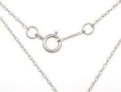 18kt White gold 1ctw diamond dangle pendant on chain