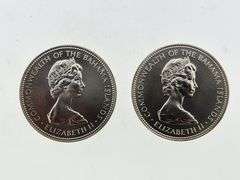 (Lot Of 2) 1971 Silver Dollars, Bahama Islands