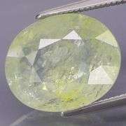 Huge! 6.03ct UNTREATED pale green Sapphire from Tanzania!