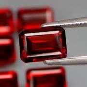 This is premium natural color! 7.64ct cherry red Garnet set!