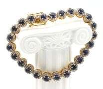 Breathtaking Brand New European 12.45CTW Round Cabochon-Cut Star Blue Sapphire & 4.09CTW Diamond Bra