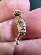10K Yellow Gold Nefertiti Egyption Queen Pendant