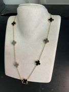 CERTIFIED 14K YELLOW GOLD CLOVER NECKLACE