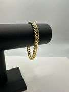 Strong 24.8 Gram 14 Kt Gold Plate Cuban Link Bracelet