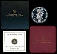 2007 Royal Canadian Mint Proof Silver $1 in Original Box w/CoA