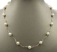 Feminine 14K YG & Pearl Necklace, Bracelet & Earring Suite