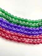 Stunning  397 Cttw 6 Strand Natural Ruby Emerald Sapphire Necklace