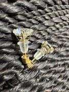 14k Yellow Gold Round 6mm Moissanite Stud Screw Back Earrings