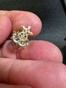 10K Yellow Gold Nautical Anchor & Captains Wheel Earrings