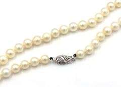5.5-6mm White fresh-water pearl strand necklace