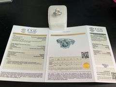Wow! Certified 4+ CTTW Natural Diamond Ring set in Platinum