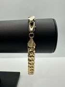 Strong 25.8 Gram 14 Kt Gold Plated Concave Cuban Link Bracelet
