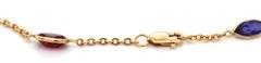 Nice 14K YG Multi-Stone Anklet