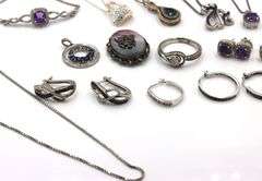 Group lot of Vintage 925 sterling silver mixed jewelry