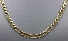 In Demand, Sturdy 14K YG 20" Figaro Necklace