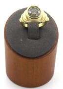 18kt Yellow gold round brilliant cut bezel set diamond ring