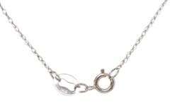 14kt White gold 0.30ct diamond solitaire pendant on chain