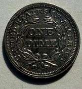 1853 Arrows Seated Dime Slider Unc