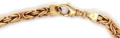 Popular Unisex 18K YG Byzantine Link Bracelet