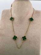CERTIFIED 14K YELLOW GOLD CLOVER NECKLACE