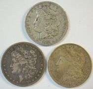 3 Different desirable 'O' Mint Morgan Silver Dollars 1889 to 1891