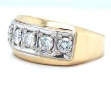 Traditional 14K YG Man's 1Ct. T.W. Diamond Ring