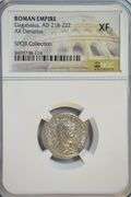 Great Elagabalus Roman Silver Denarius, 218-222 AD. NGC XF