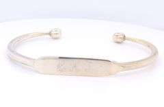 Vintage 925 Sterling Silver Mexico Signed Cuff Bangle