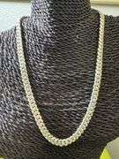 Italian 925 Sterling Silver Diamond Cut 8mm Miami Cuban Chain 20"