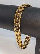 Sharp Gold Plate Cuban Curb Link Bracelet
