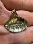 10k Yellow Gold Football Pendant