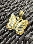 10k Yellow Gold Butterfly Pendant