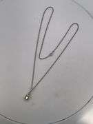 CERTIFIED BRAND NEW 14K WHITE CHAIN WITH DIAMOND PENDANT