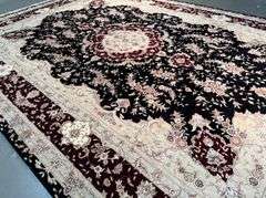 Magnificent Silk &Wool Tabriz Rug 9.6x14