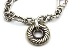 David Yurman carved cable disc bracelet