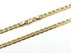 Unisex Sturdy 14K YG Anchor Link Necklace