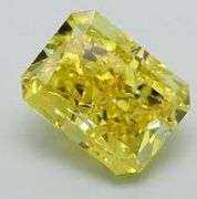 Remarkable Platinum Filigree 2.05 Carat Certified Fancy Vivid Yellow Lab Diamond Ring