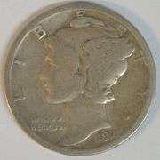 Key Date 1921-P Mercury Dimes in nice VG