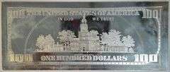 Prooflike Year 2000 $100 Bill Facsimile 4 Troy Oz pure .999 fine Silver