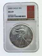2000 American Silver Eagle, NGC MS69 "Red Book Label"